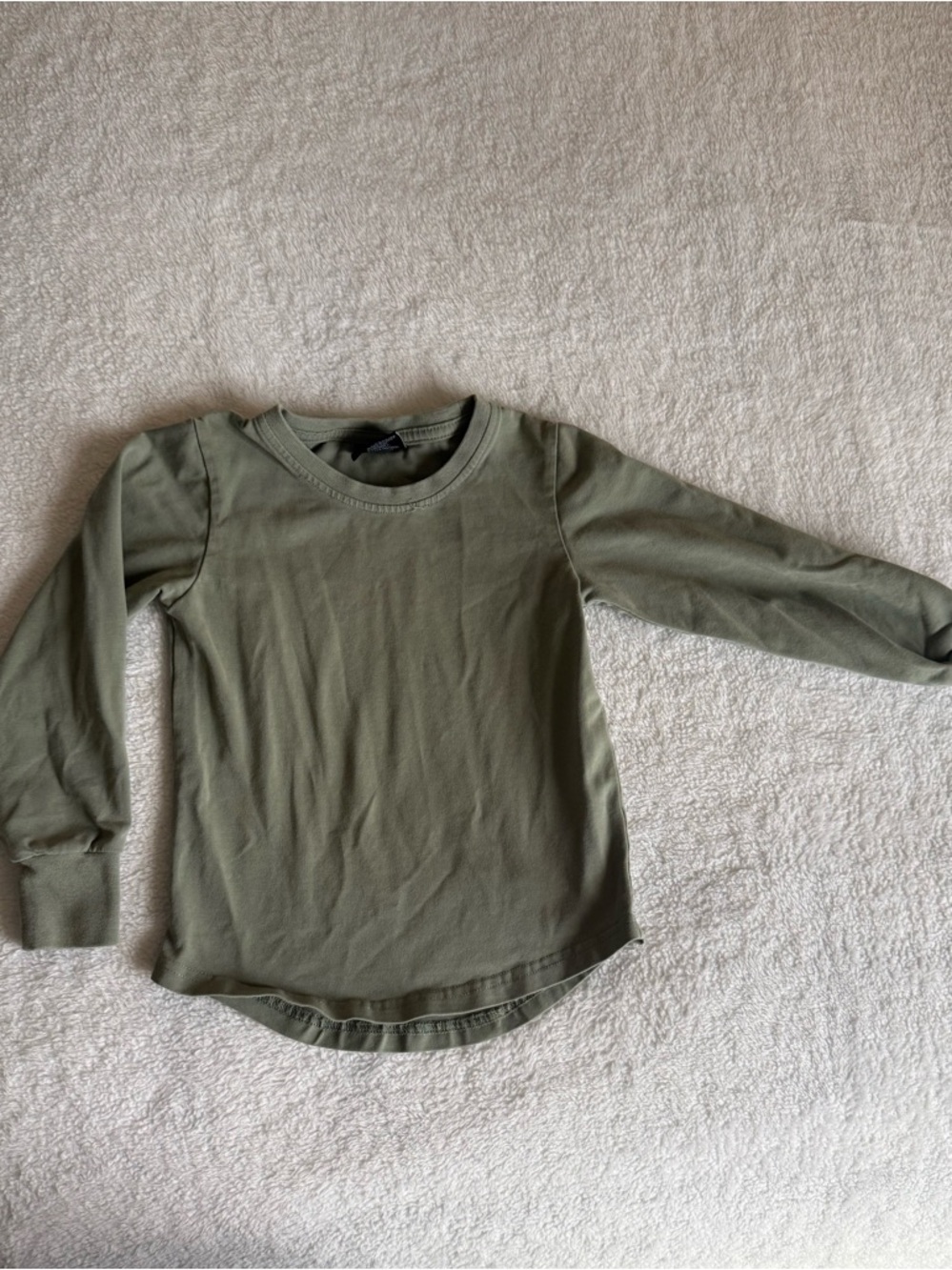Little Bipsy Olive Green Long-Sleeve Crewneck Top